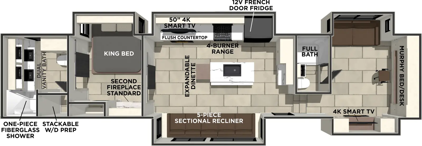 Sanibel 39HYBRID Floorplan